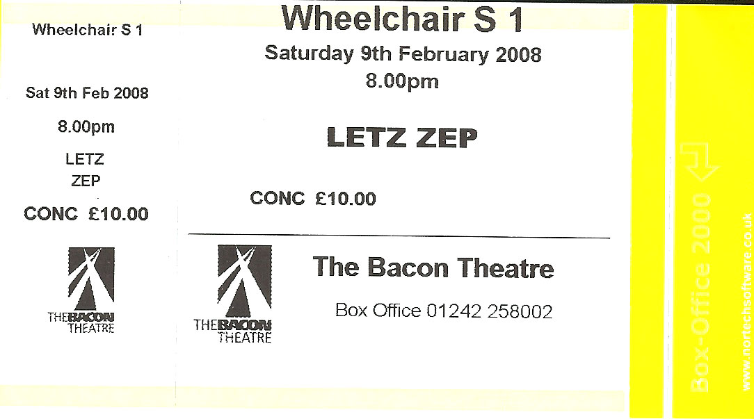 Letz Zep Ticket